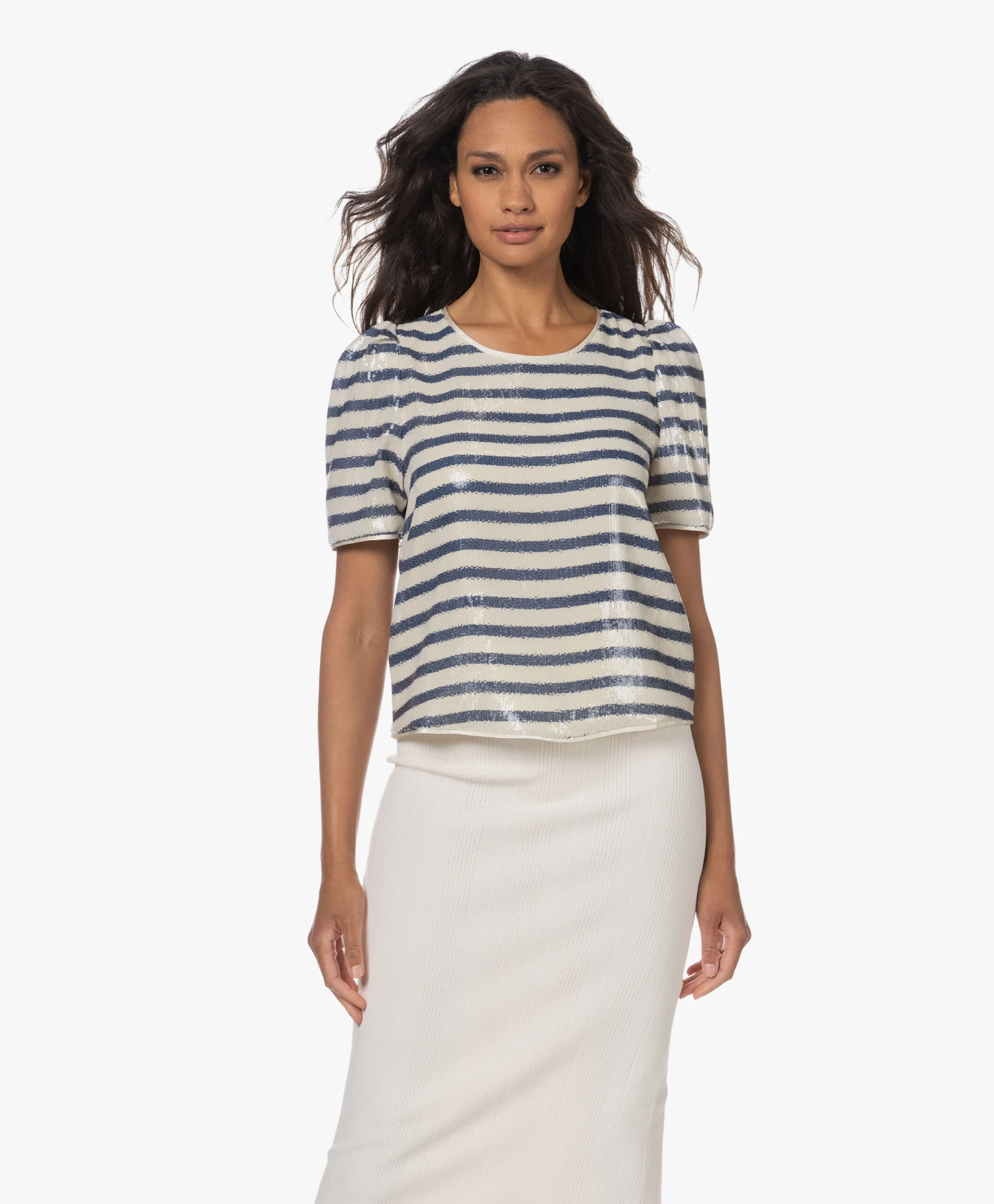 Zadig & Voltaire Tchao Sequins Stripe Blousetop - Judo 11 Zadig & Voltaire Tchao Sequins Stripe Blousetop - Judo - Afbeelding 11