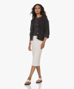 American Vintage East Alpacamix Doorknoopvest - Charcoal Melange -Mode Kleding 230629 410b5d40 7ae3 4a15 8080 a24fd22ac2a0