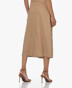 Vince Linnen-Viscose Midi Wikkelrok - Sandshell -Mode Kleding 230629 77ba5c90 bb32 4831 9b0e dda97eeca7ca