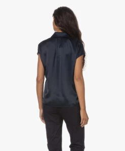 Vince Zijde-Satijnen Korte Mouwen Blouse - Coastal -Mode Kleding 230629 e1784787 e463 4b5a 8467 2ef51a47082f