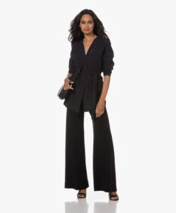 Norma Kamali Boyfriend Elephant Tech Jersey Broek - Zwart -Mode Kleding 230704 132e3115 09ba 4b01 996a c154c7ad5c64