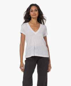 Iro Rodeo Linnen V-Hals T-Shirt - Wit -Mode Kleding 230704 18b4f352 2460 4906 8bf6 ab9dd8bce794