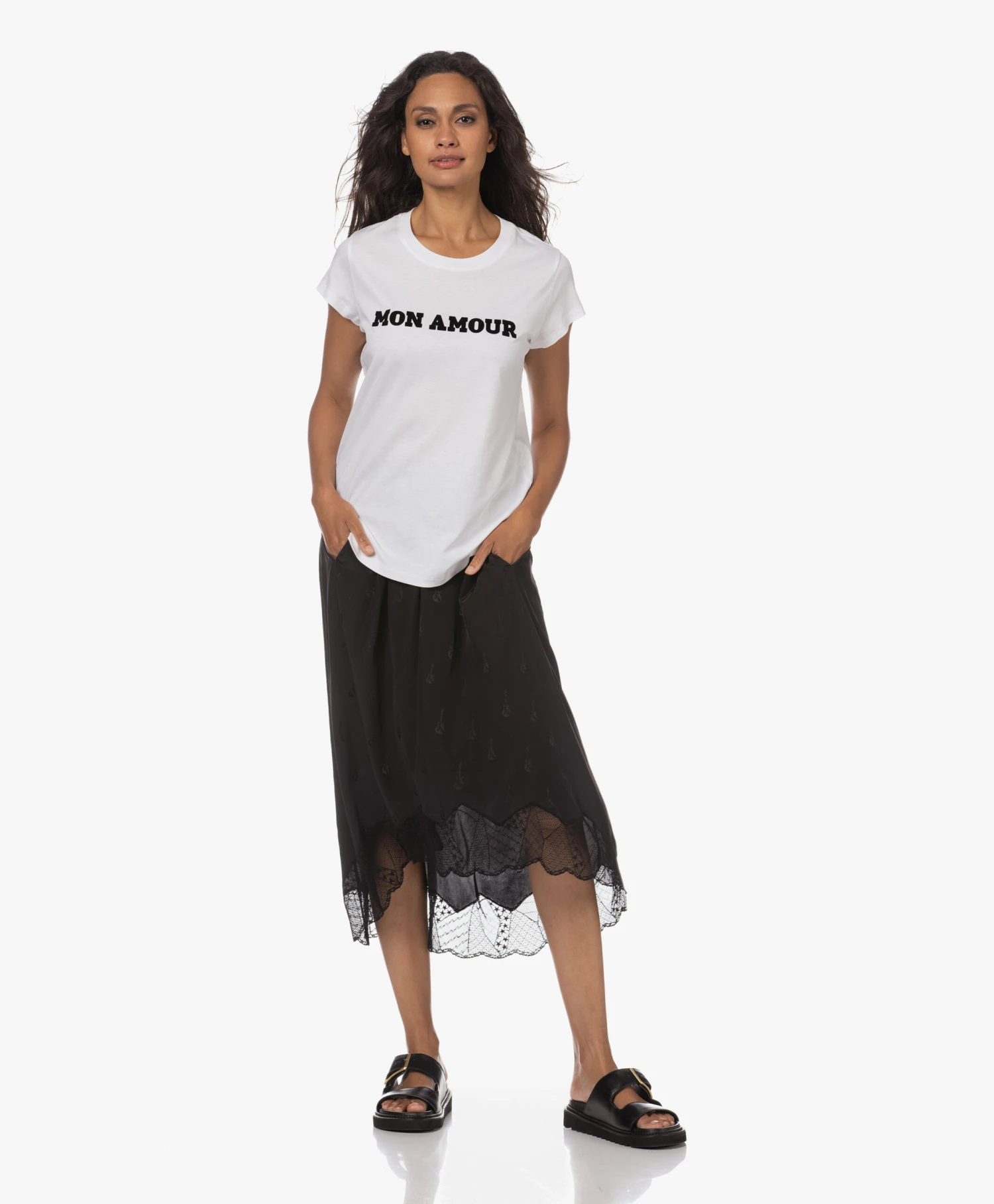 Zadig & Voltaire Joslin Zijden Jacquard Guitar Rok - Zwart 9 Zadig & Voltaire Joslin Zijden Jacquard Guitar Rok - Zwart - Afbeelding 9