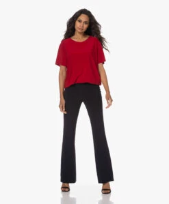 Norma Kamali Tech Jersey Boot Broek - Midnight -Mode Kleding 230704 48173204 57bd 4d03 94cc 18ec738851da