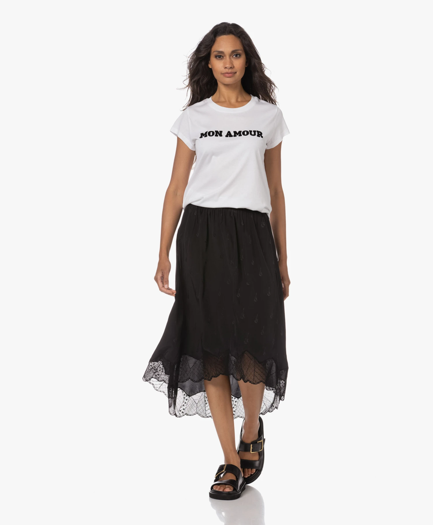 Zadig & Voltaire Woop Mon Amour Print T-Shirt - Wit 6 Zadig & Voltaire Woop Mon Amour Print T-Shirt - Wit - Afbeelding 6