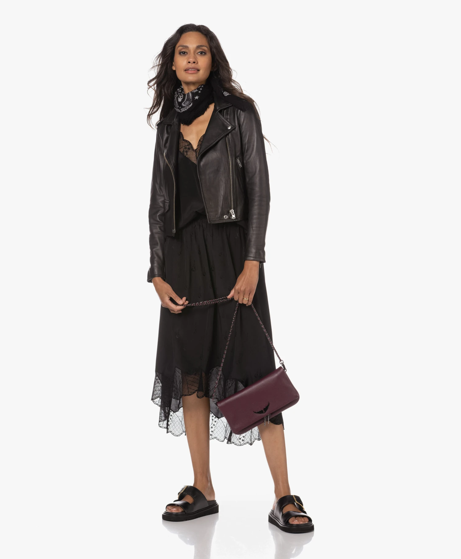 Zadig & Voltaire Joslin Zijden Jacquard Guitar Rok - Zwart 5 Zadig & Voltaire Joslin Zijden Jacquard Guitar Rok - Zwart - Afbeelding 5