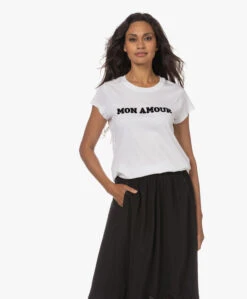 Zadig & Voltaire Woop Mon Amour Print T-Shirt - Wit 23 Zadig & Voltaire Woop Mon Amour Print T-Shirt - Wit -Mode Kleding 230704 e7350608 b51f 4dcd 8c56 815830414453