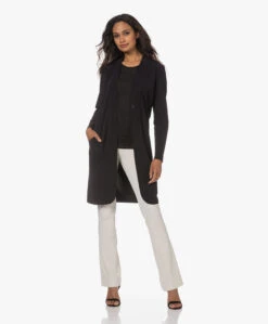 Japantky Erika Lange Travel Jersey Blazer - Diepzwart