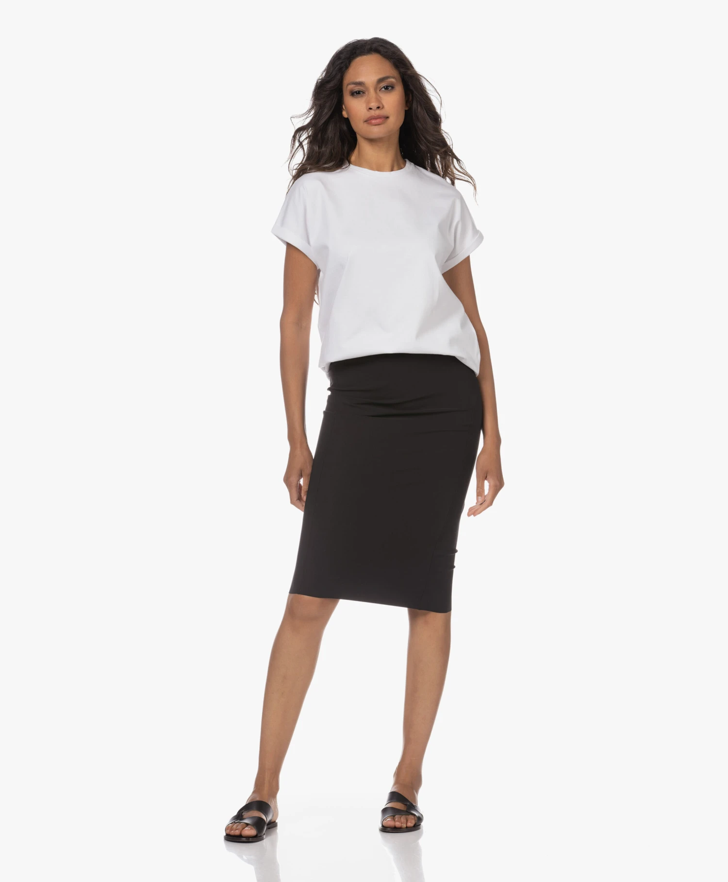 Japantky Nosi Jersey Kokerrok - Zwart 6 Japantky Nosi Jersey Kokerrok - Zwart - Afbeelding 6