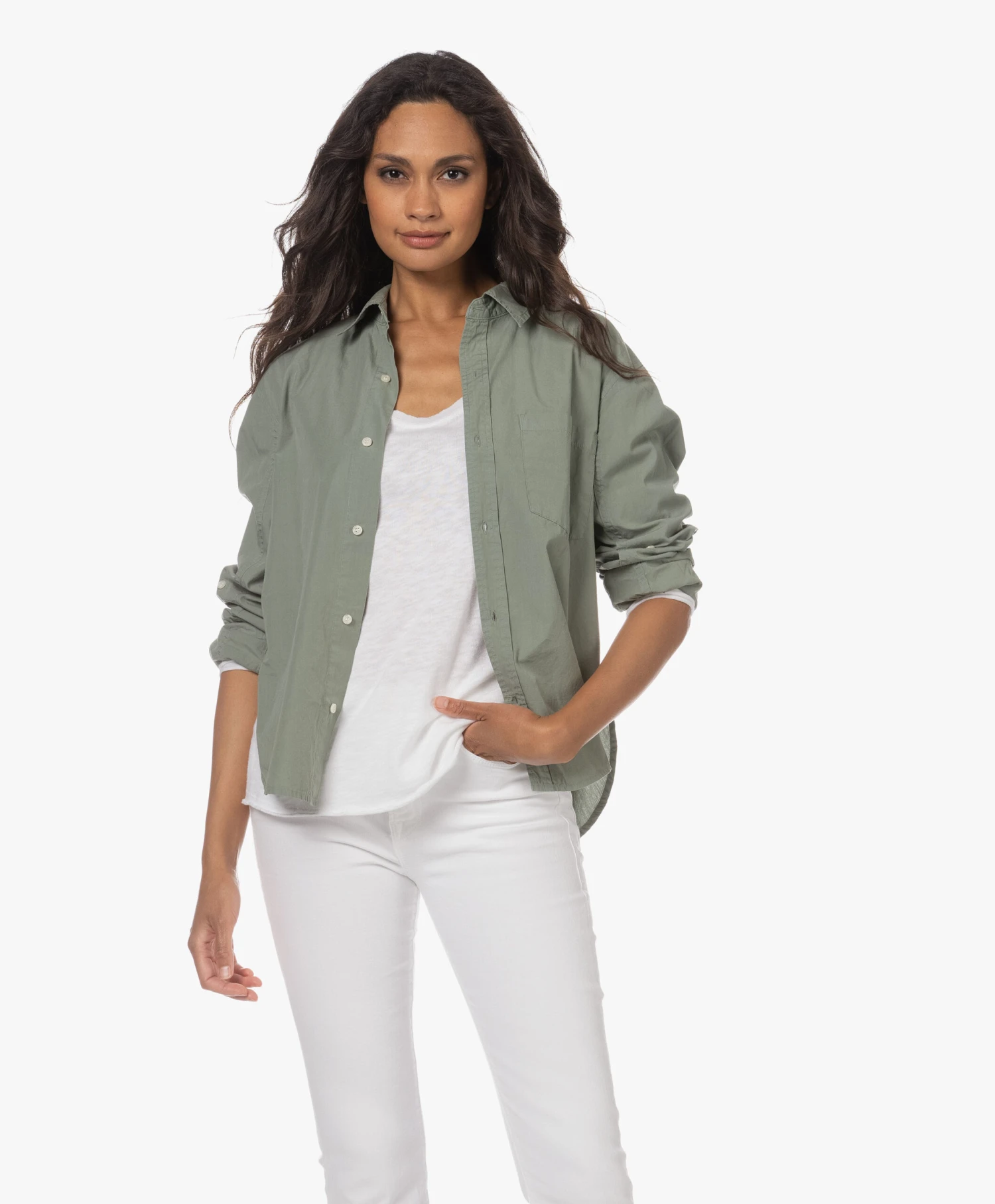 Citizens Of Humanity Kayla Shrunken Poplin Overhemdblouse - Nova 3 Citizens Of Humanity Kayla Shrunken Poplin Overhemdblouse - Nova - Afbeelding 3