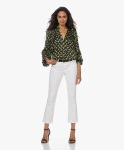 Lasalle Satijnen Blouse Met Geometrische Print - Groen/Zwart -Mode Kleding 230706 5f985b5d 5318 40a0 8ed9 f1c1ffed20ce