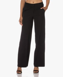 Japantky Paksy Travel Jersey Rechte Pantalon - Diepzwart