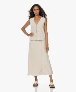 By Malene Birger Esra Crêpe Maxi Rok - Pearl -Mode Kleding 230706 7ea9414c 1dc0 48a5 933a 404ed8ac24d0