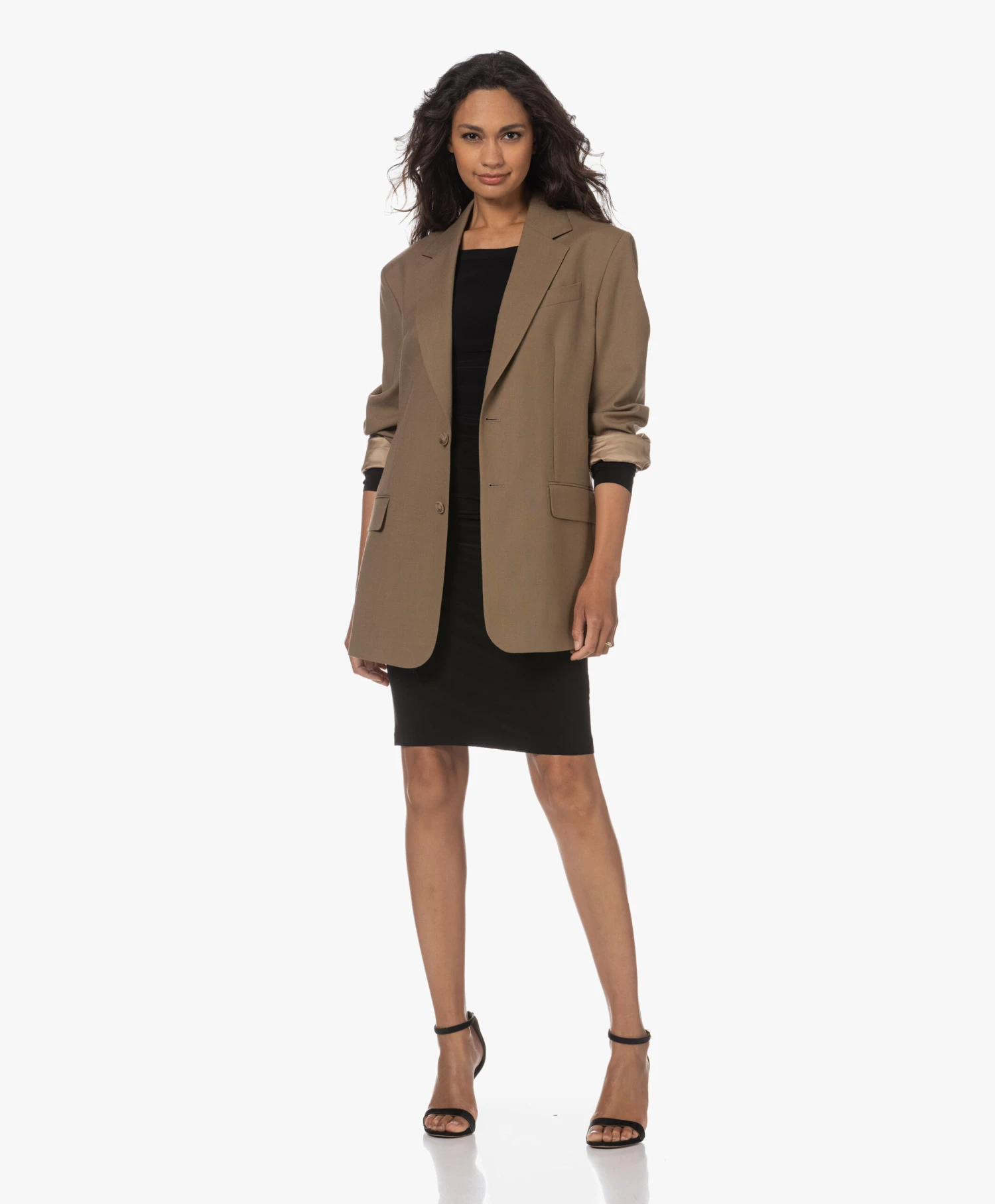 Norma Kamali Shirred Travel Jersey Jurk Met Lange Mouwen - Zwart 7 Norma Kamali Shirred Travel Jersey Jurk Met Lange Mouwen - Zwart - Afbeelding 7