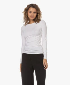 Majestic Filatures Soft Touch Boothals Longsleeve - Wit