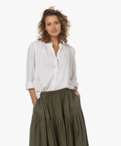 Rails Camille Lyocellmix Blouse Met Ruches - Wit -Mode Kleding 230711 55aa3054 9be5 41b1 b2ff 0bf6dce3e99c