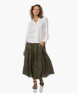 Rails Camille Lyocellmix Blouse Met Ruches - Wit -Mode Kleding 230711 9c08b5b4 829e 44f6 b5ef 4ee40152e348