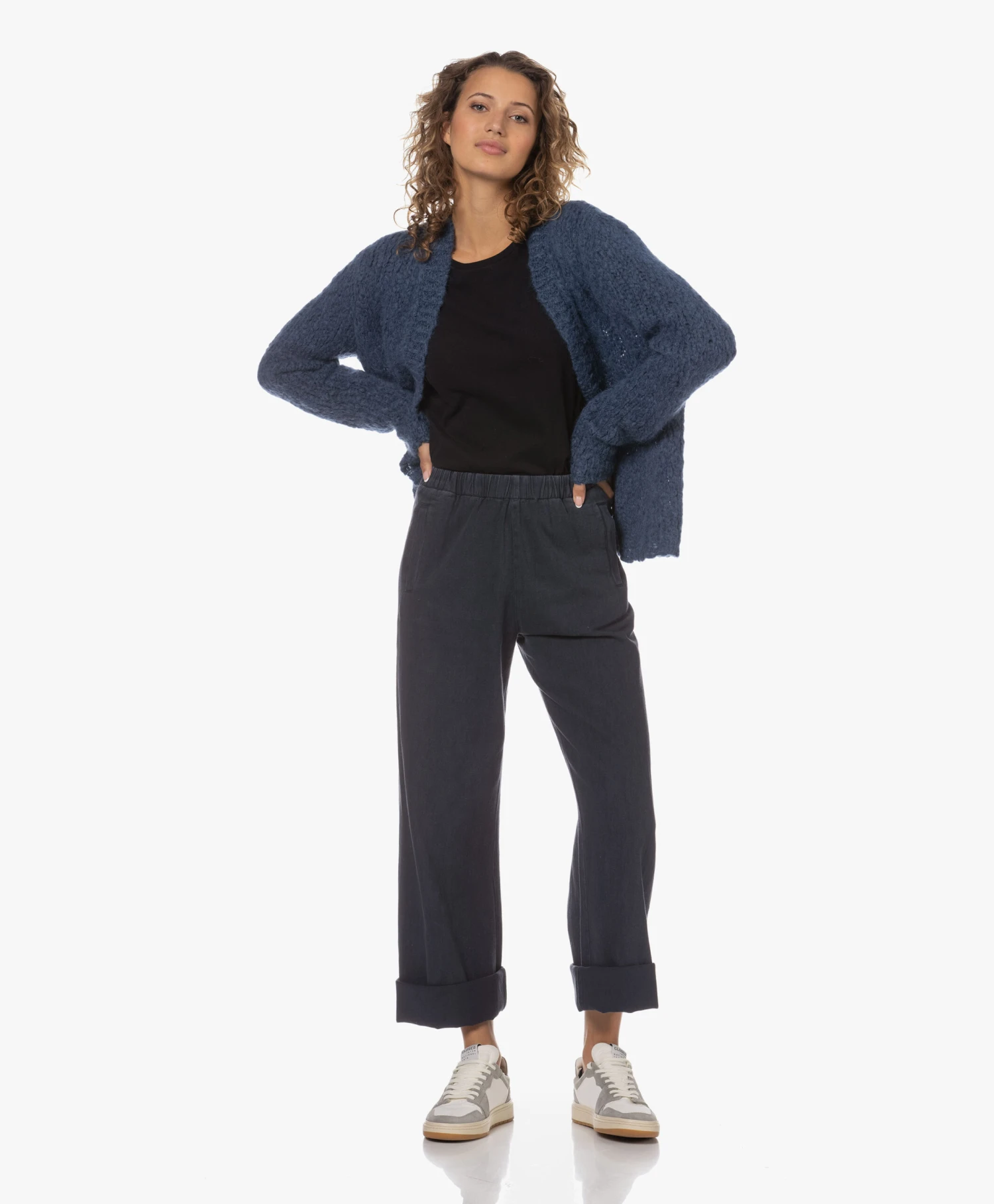 Closed Low-Top Leren Sneakers - Grey Alabaster 6 Closed Low-Top Leren Sneakers - Grey Alabaster - Afbeelding 6