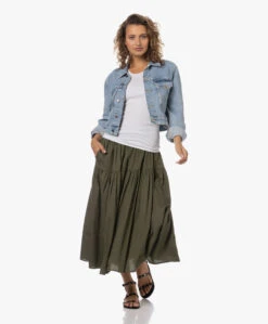 Enza Costa Cool Cotton Tiered Maxi Rok - Dark Olive 23 Enza Costa Cool Cotton Tiered Maxi Rok - Dark Olive -Mode Kleding 230711 c7fceb3f b097 493a bb8f c1eff961489f