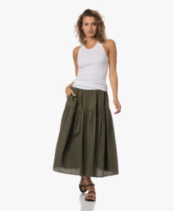 Enza Costa Cool Cotton Tiered Maxi Rok - Dark Olive 18 Enza Costa Cool Cotton Tiered Maxi Rok - Dark Olive -Mode Kleding 230711 f2df0a3c 9755 44f2 8530 2d1fc3fc0ec8
