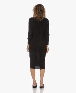Sibin/Linnebjerg Alberta Merinwollen Rib Gebreide Jurk - Zwart -Mode Kleding 230711 fa2d2533 476f 4c1f 9e8d 27eb62329ce7