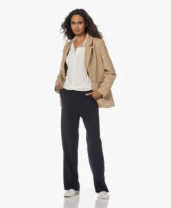 Norma Kamali Boyfriend Tech Jersey Blouse - Ivoor -Mode Kleding 230713 381a6242 d70a 463d 92d2 9318711d86f4