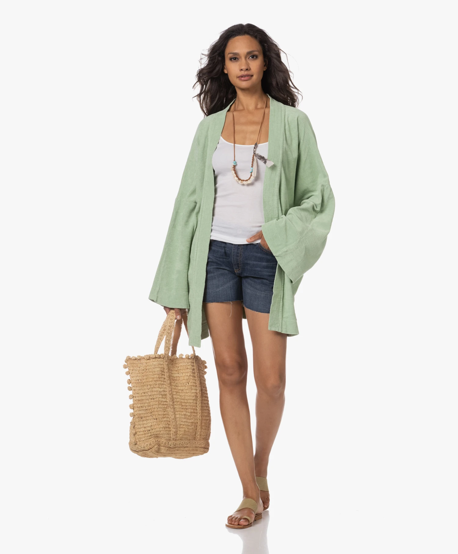 Hanro Cotton Seamless R-Hals Spaghetti Top - Wit 2 Hanro Cotton Seamless R-Hals Spaghetti Top - Wit - Afbeelding 2