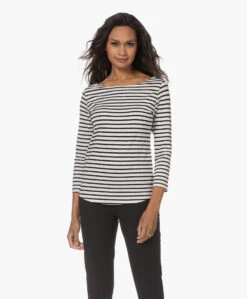 No Man'S Land Gestreept Viscosemix T-Shirt - Zwart -Mode Kleding 230713 9fa2a3a6 dc7a 4815 a5da 6cd8fbf8f140