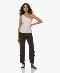 Japantky Utako One-Shoulder Travel Jersey Top - Linen -Mode Kleding 230713 a21333a4 16e3 4125 8681 8f2b5b449401