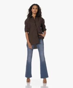 Filippa K Sammy Puur Katoenen Overhemd - Dark Chocolate -Mode Kleding 230713 d087a35e 29e1 4350 be79 9354926c7be7