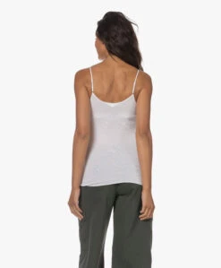 Hanro Cotton Seamless V-Hals Spaghetti Top - Wit -Mode Kleding 230713 df642e5c d813 461a 8511 bc0c4ec3807d