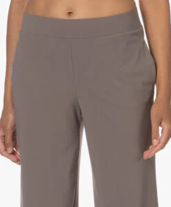 Lasalle Tech Jersey Broek Met Wijde Pijpen - Taupe -Mode Kleding 230718 050b9b34 0f9c 42f7 a363 5f6558efde69