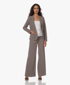 Lasalle Tech Jersey Broek Met Wijde Pijpen - Taupe -Mode Kleding 230718 0949fc1e 710f 48c2 9382 13f536c9f208