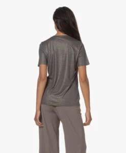 Majestic Filatures T-Shirt Met Glanscoating - Carbone -Mode Kleding 230718 347ce228 6a3c 48c3 89a4 a0b0967f7eb3