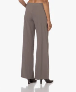 Lasalle Tech Jersey Broek Met Wijde Pijpen - Taupe -Mode Kleding 230718 3bffa03d 7d27 475d 956c 2d5b2fc9e6e3