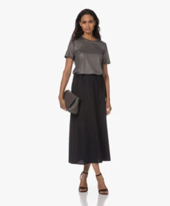 By Malene Birger Boshan Twill Maxi Rok - Zwart -Mode Kleding 230718 bdf95f96 4e5a 4888 8f71 aa58e10581cd