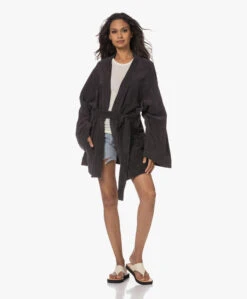 Speezys Amsterdam Badstof Jersey Kimono Jasje - Jet Black -Mode Kleding 230720 09feeb55 5c5e 43fd 94d5 a966e573310b