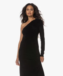 Filippa K One-Shoulder Chenille Gebreide Midi Jurk - Zwart -Mode Kleding 230720 44e71904 a8e1 4f43 b4d0 dd51ab612895