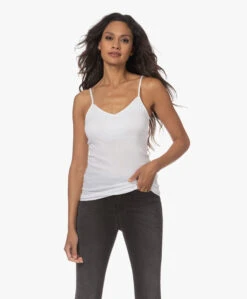 Hanro Padded Katoenen Spaghetti Top - Wit -Mode Kleding 230720 6854df1d 288c 4305 b9bc b90fb77311b1