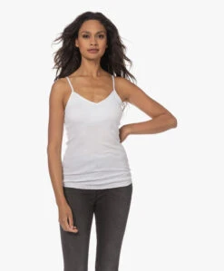 Hanro Padded Katoenen Spaghetti Top - Wit -Mode Kleding 230720 8cccf195 e9d2 4a18 9d00 6bd5bc486296