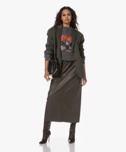 Japantky Konomi Vegan Leren Lange Rok - Khaki -Mode Kleding 230720 b485f988 b186 434e a46a 8a1ad08ab225