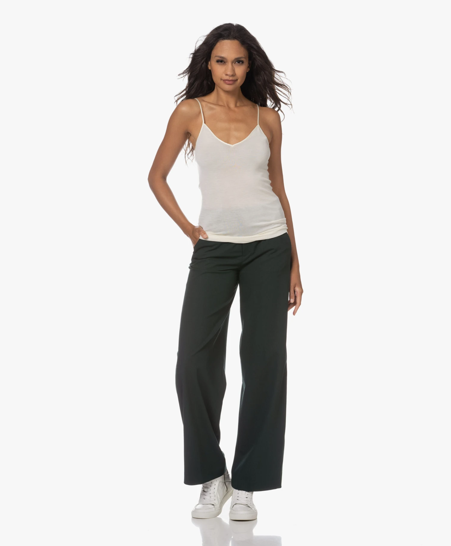 Hanro Wol-Zijde Spaghettitop - Cygne 9 Hanro Wol-Zijde Spaghettitop - Cygne - Afbeelding 9