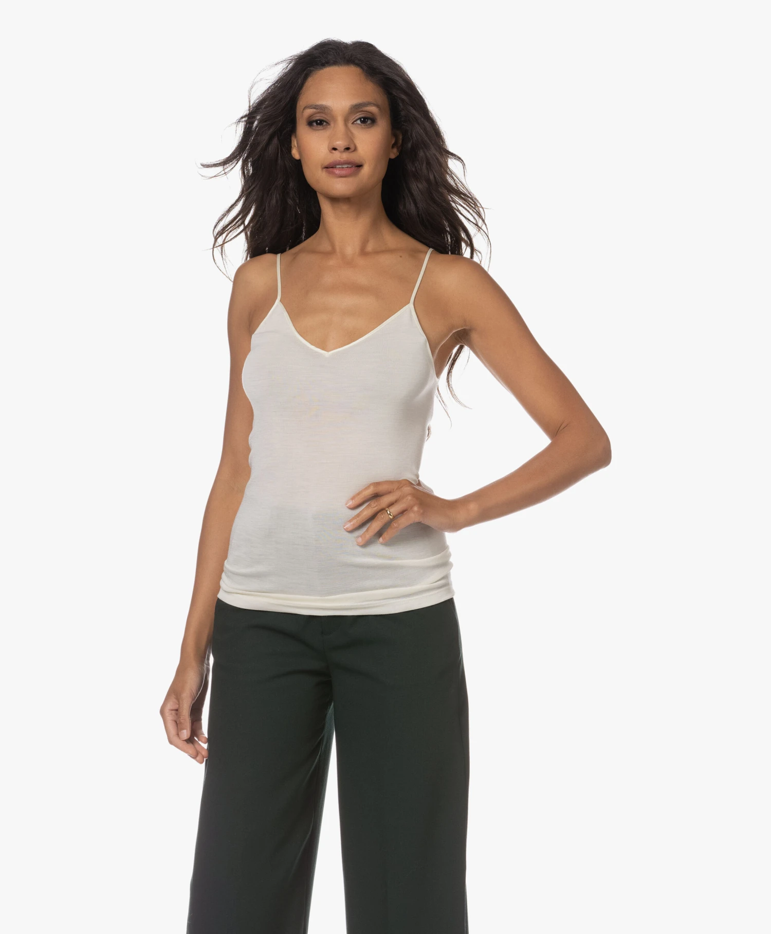 Hanro Wol-Zijde Spaghettitop - Cygne 11 Hanro Wol-Zijde Spaghettitop - Cygne - Afbeelding 11