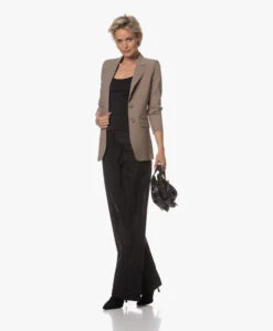 Japantky Yuu Getailleerde Blazer - Walnut -Mode Kleding 230724 9c3ac41d ad18 4238 af96 16c3a92fc356