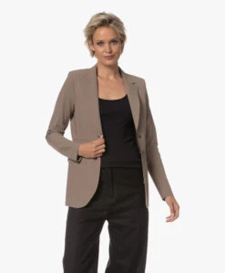 Japantky Yuu Getailleerde Blazer - Walnut