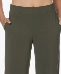 Lasalle Tech Jersey Broek Met Wijde Pijpen - Moss -Mode Kleding 230724 f8fca278 9119 49b6 995a d34972fc590b