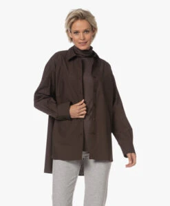 Filippa K Sammy Puur Katoenen Overhemd - Dark Chocolate -Mode Kleding 230724 ff173697 d7b0 487c a968 303842080dca