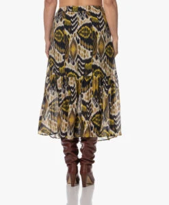 Kyra Vanessa Seersucker Print Rok - Yellow Curry -Mode Kleding 230725 225e5b5f 5378 4810 bd72 046ff5f05596