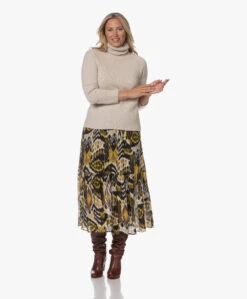 Kyra Vanessa Seersucker Print Rok - Yellow Curry -Mode Kleding 230725 398fa525 e4d7 4881 84b9 5e7155a49e45