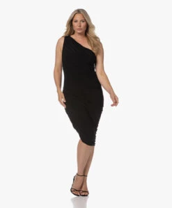 Norma Kamali Diana Tech Jersey One Shoulder Jurk - Zwart -Mode Kleding 230725 fe0dd3b4 0ded 41e4 a795 7d674dc8e68d